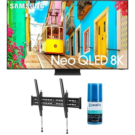 Samsung QN65QN800DFXZA 65 Inch Neo QLED 8K Smart TV with AI Motion Enhancer with a Walts TV Large/Extra Large Tilt Mount for 43-90 Inch Compatible TV's and Walts HDTV Screen Cleaner Kit (2024)