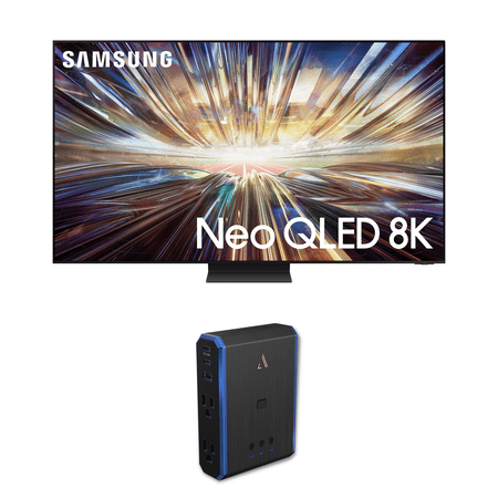 Samsung QN65QN800DFXZA 65 Inch Neo QLED 8K Smart TV with AI Motion Enhancer and an Austere 5S-PS4-US1 4-Outlet Power with Omniport USB (2024)