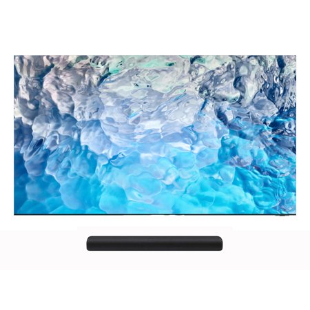 Samsung QN65QN900BFXZA 65" 8K QLED UHD HDR Smart Infinity-Screen TV with a Samsung HW-S40T 2.0 Channel All-in-one 100W Dolby Digital Soundbar (2022)