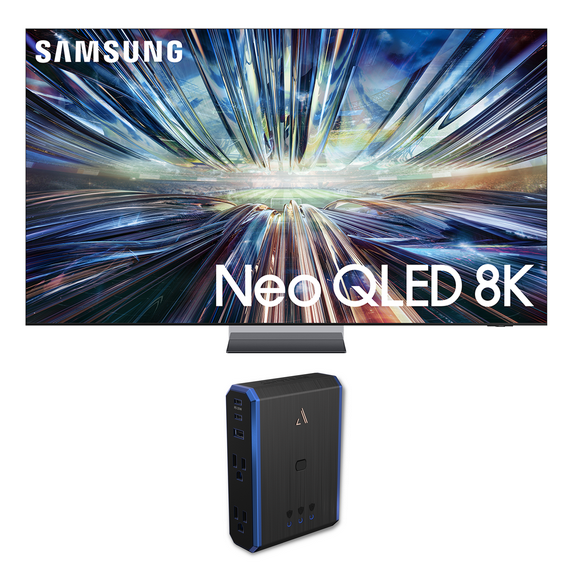 Samsung QN65QN900DFXZA 65 Inch Class QN900D Neo QLED 8K Smart TV with an Austere 5S-PS4-US1 4-Outlet Power with Omniport USB (2024)