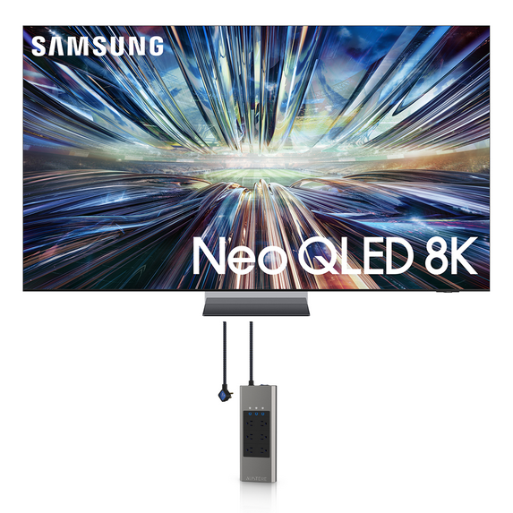 Samsung QN65QN900DFXZA 65 Inch Class QN900D Neo QLED 8K Smart TV with an Austere 5S-PS6-US1 V-Series 6-Outlet Power w/Omniport USB (2024)