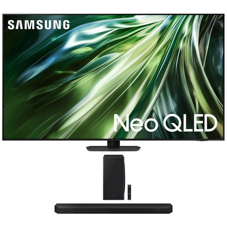 Samsung QN65QN90DAFXZA 65 Inch Neo QLED TV with 4K AI Upscaling and a Samsung HW-Q800D 5.1.2ch Soundbar and Subwoofer with Dolby Atmos (2024)