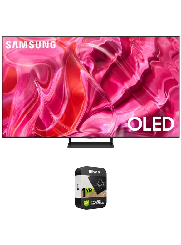 Samsung QN65S90CA 65 Inch OLED 4K Smart TV Bundle with 1 YR CPS Enhanced Protection Pack (2023 Model)