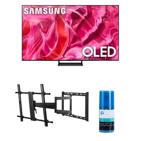 Samsung QN65S90CAFXZA 65" 4K OLED Smart TV with AI Upscaling with a Walts TV Large/Extra Large Full Motion Mount for 43"-90" Compatible TV's and Walts HDTV Screen Cleaner Kit (2023)