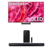 Samsung QN65S90CAFXZA 65" 4K OLED Smart TV with AI Upscaling with a Samsung HW-Q60B 3.1ch Soundbar and Subwoofer with DTX Virtual:X (2023)