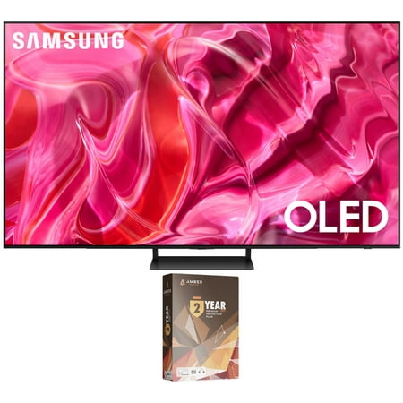 Samsung QN65S90CAFXZA 65 Inch 4K OLED Smart TV with AI Upscaling and 2 Year Amber Protection Plan (2023)
