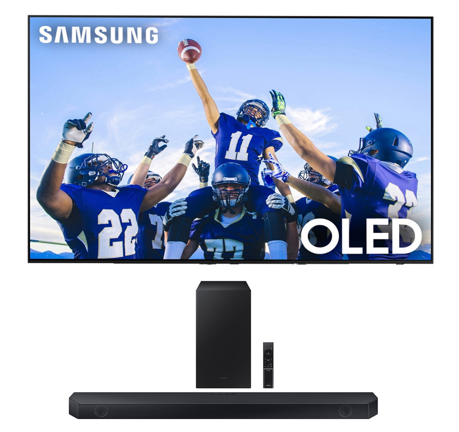 Samsung QN65S90CAFXZA 65 Inch 4K OLED Smart TV with AI Upscaling with a
