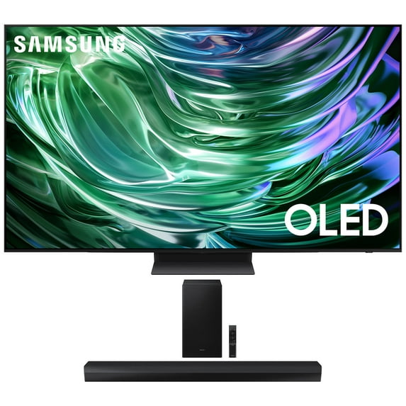 Samsung QN65S90DAFXZA 65 Inch 4K OLED Smart TV with Dolby Atmos with a Samsung HW-B750D 5.1Ch Soundbar and Subwoofer with Dolby Digital (2024)