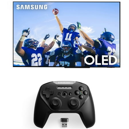 Samsung QN65S95CAFXZA 65 Inch Ultra Slim 4K Quantum HDR OLED Smart TV with a SteelSeries STRATUS-DUO Controller with 2.4GHz and Bluetooth Options (2023)