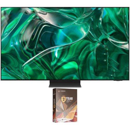 Samsung QN65S95CAFXZA 65 Inch Ultra Slim 4K Quantum HDR OLED Smart TV with 2 Year Amber Protection Plan (2023)