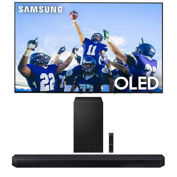 Samsung QN65S95CAFXZA 65" Ultra Slim 4K Quantum HDR OLED Smart TV with a Samsung HW-Q700C 3.1.2ch Soundbar with Subwoofer and Dolby Atmos (2023)