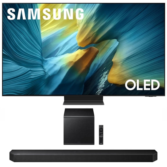 Samsung QN65S95FAFXZA 65 Inch OLED HDR Pro 4K Smart TV with a Samsung HW-Q800F Q Series Soundbar 5.1.2 Ch Subwoofer (2025)