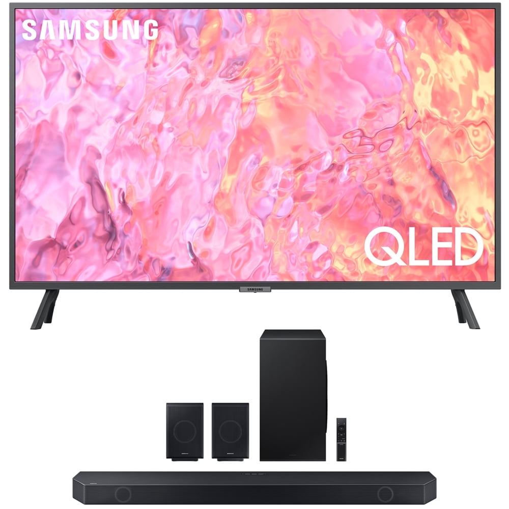 Samsung QN70Q60CAFXZA 70 Inch QLED 4K Smart TV 2023 Bundle with Samsung 11.1.4 ch. Wireless Dolby ATMOS Soundbar and Rear Speakers