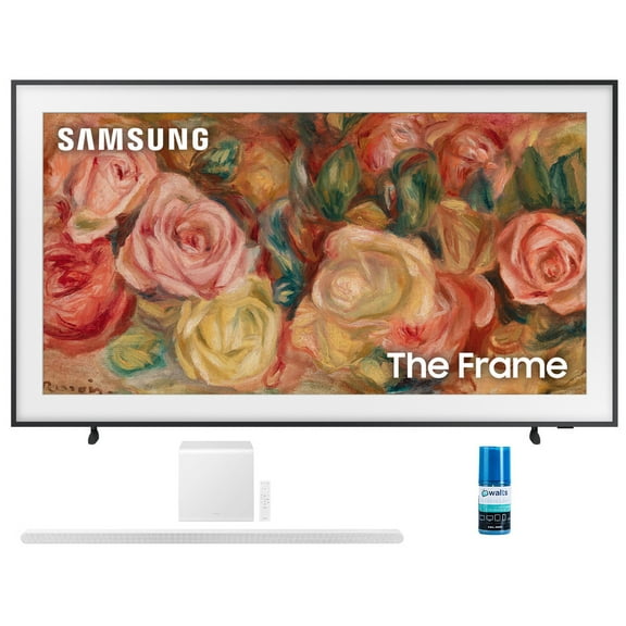 Samsung QN75LS03DAFXZA 75 Inch The Frame 4K Smart Quantum HDR TV with a Samsung HW-S801D 3.1.2 Ch Soundbar and Subwoofer with Wireless Dolby Atmos and Walts HDTV Screen Cleaner Kit (2024)