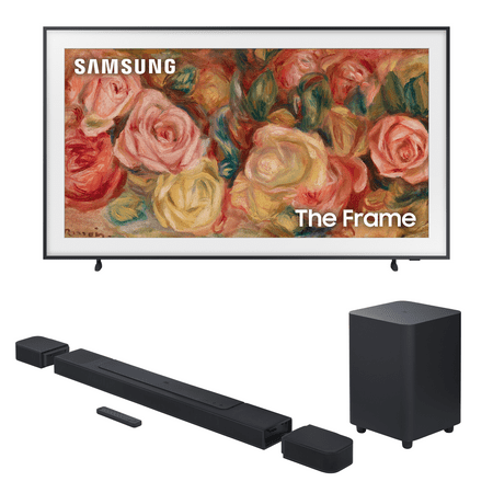 Samsung QN75LS03DAFXZA 75 Inch The Frame 4K Smart Quantum HDR TV with a JBL BAR-1000 7.1.4ch Soundbar and Subwoofer with Surround Speakers (2024)