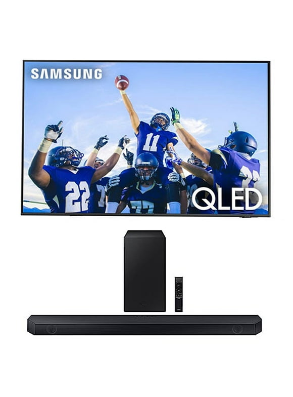 Samsung QN75Q60CAFXZA 75 Inch QLED 4K Quantum HDR Dual LED Smart TV with a Samsung HW-Q60C 3.1ch Soundbar and Subwoofer with Dolby Atmos (2023)