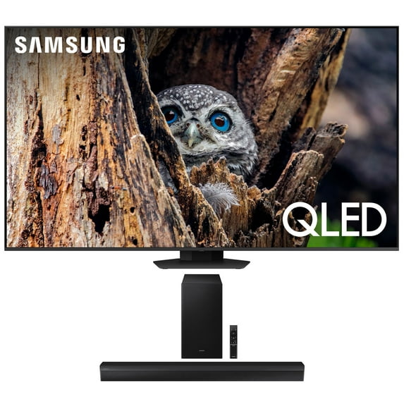 Samsung QN75Q80DAFXZA 75 Inch QLED 4K Quantum HDR Plus Smart TV with a Samsung HW-B550D 3.1Ch Soundbar and Subwoofer with Dolby 5.1ch (2024)