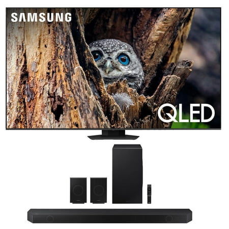 Samsung QN75Q80DAFXZA 75 Inch QLED 4K Quantum HDR Plus Smart TV with a Samsung HW-Q990D 11.1.4ch Soundbar with True Dolby Atmos Sound (2024)