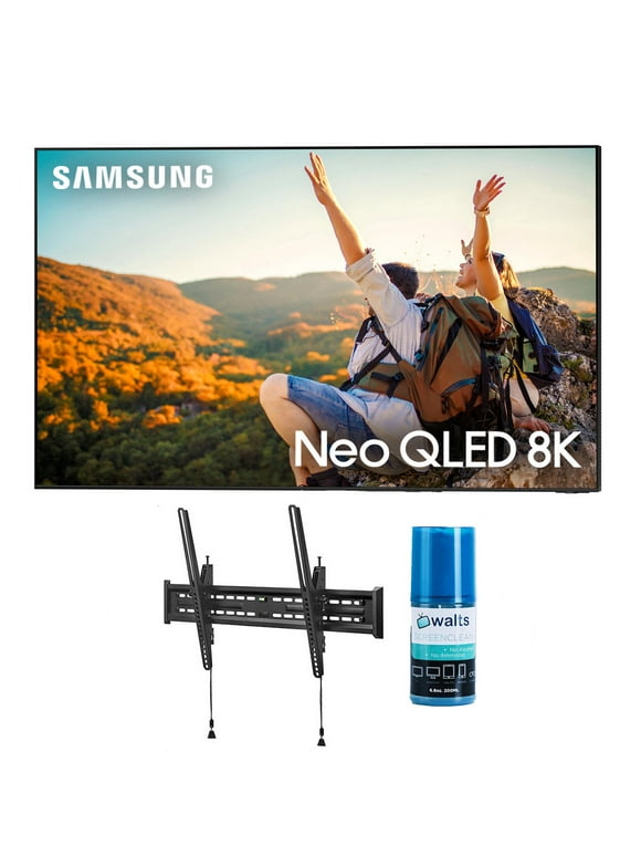 Samsung QN75QN850CFXZA 75 Inch 8K Neo QLED Smart TV with Dolby Atmos with a Walts TV Large/Extra Large Tilt Mount for 43-90 Inch Compatible TV's and a Walts HDTV Screen Cleaner Kit (2023)