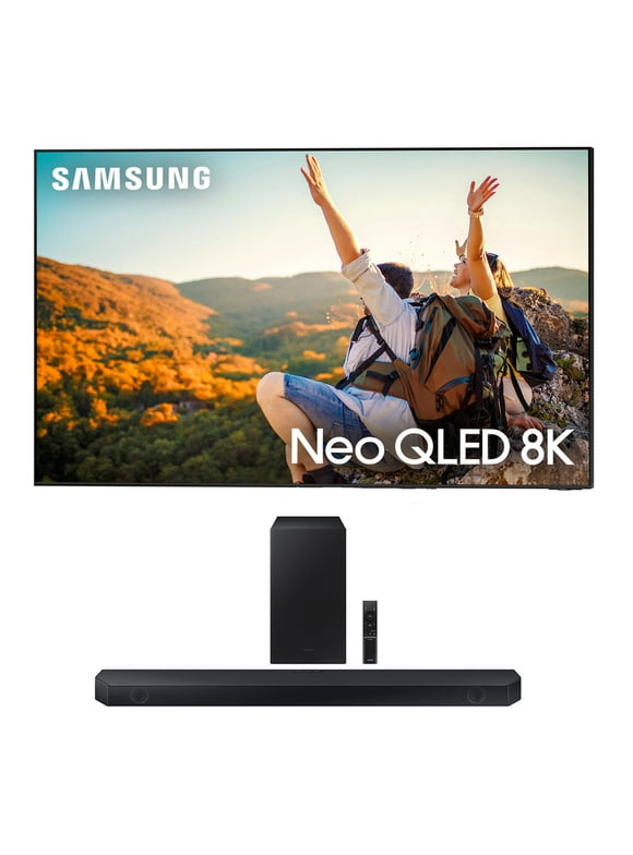 Samsung QN75QN850CFXZA 75 Inch 8K Neo QLED Smart TV with Dolby Atmos with a Samsung HW-Q600C 3.1.2ch Soundbar and Subwoofer with Dolby Atmos (2023)