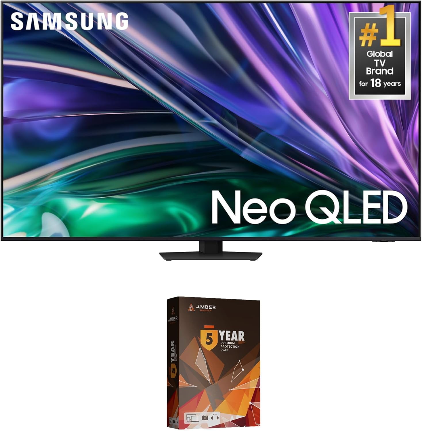 Samsung QN75QN85DBFXZA 75 Inch Neo QLED 4K Smart TV with Dolby Atmos and 5 Year Amber Protection Plan (2024)