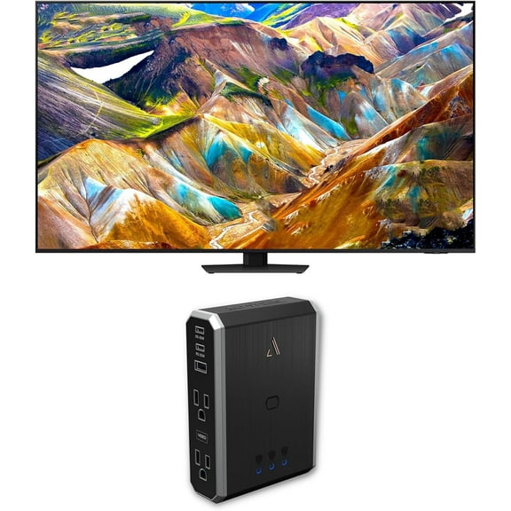 Samsung QN75QN85DBFXZA 75 Inch Neo QLED 4K Smart TV with Dolby Atmos and an Austere 7S-PS4-US1 4-Outlet Power with Omniport USB (2024)