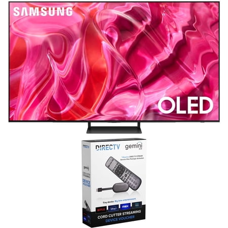 Samsung QN77S90CA 77 Inch OLED 4K Smart TV Cord Cutting Bundle with DIRECTV Stream Device Quad-Core 4K Android TV Wireless Streaming Media Player (2023 Model)