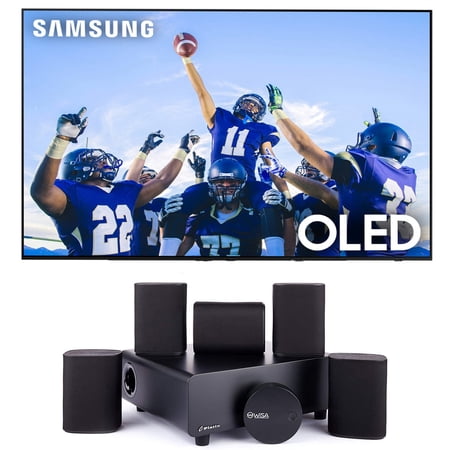 Samsung QN77S90CAFXZA 77 Inch 4K OLED Smart TV with AI Upscaling with a Platin MILAN-5-1-SOUNDSEND 5.1 Immersive Cinema-Style Sound System (2023)