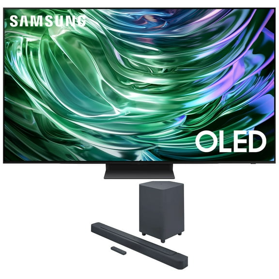 Samsung QN77S90DAFXZA 77 Inch 4K OLED Smart TV with Dolby Atmos and a JBL BAR-500 5.1ch Soundbar and Subwoofer with MultiBeam and Dolby Atmos (2024)