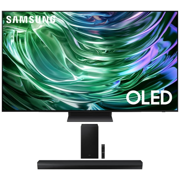 Samsung QN77S90DAFXZA 77 Inch 4K OLED Smart TV with Dolby Atmos with a Samsung HW-B750D 5.1Ch Soundbar and Subwoofer with Dolby Digital (2024)