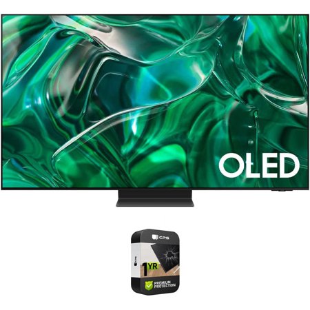 Samsung QN77S95CA 77 inch HDR Quantum Dot OLED Smart TV Bundle with 1 YR CPS Enhanced Protection Pack (2023 Model)