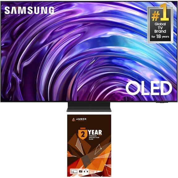 Samsung QN77S95DDFXZA 77 Inch OLED 4K Smart TV with Dolby Atmos and 2 Year Amber Protection Plan (2024)