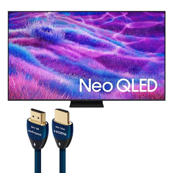 Samsung QN80F 65 Inch 4K Neo QLED Mini LED TV with AudioQuest SKY 3m HDMI Cable