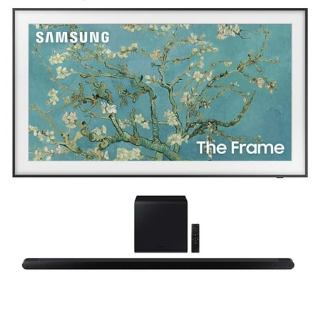Samsung QN85LS03BAFXZA 85" The Frame 4K UltraHD Smart QLED TV with a Samsung HW-S800B 3.1.2Ch Soundbar (2022)
