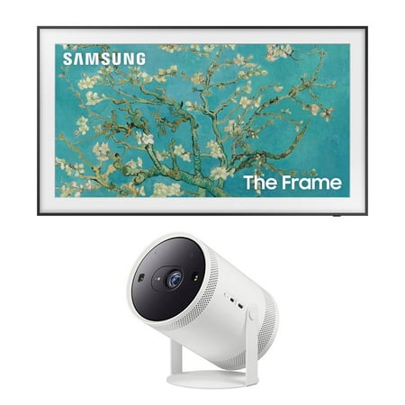 Samsung QN85LS03BAFXZA 85" The Frame 4K UltraHD Smart QLED TV with a Samsung SP-LSP3BLAXZA 30"-100" HDR Freestyle Smart Portable Projector (2022)