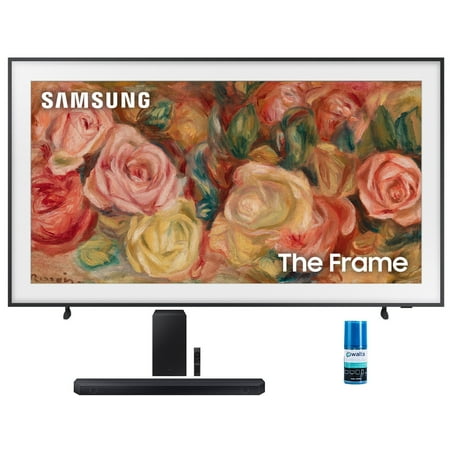 Samsung QN85LS03DAFXZA 85 Inch The Frame 4K Smart Quantum HDR TV with a Samsung HW-Q600C 3.1.2ch Soundbar and Subwoofer with Dolby Atmos and Walts HDTV Screen Cleaner Kit (2024)