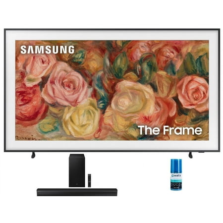 Samsung QN85LS03DAFXZA 85 Inch The Frame 4K Smart Quantum HDR TV with a Samsung HW-B550D 3.1Ch Soundbar and Subwoofer with Dolby 5.1ch and Walts HDTV Screen Cleaner Kit (2024)