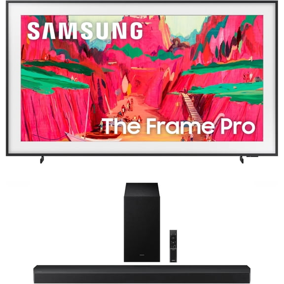 Samsung QN85LS03FWFXZA 85 Inch The Frame Wireless 4K Neo QLED TV with a Samsung HW-B750F B Series Soundbar 5.1 Ch and Subwoofer (2025)