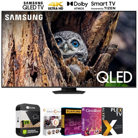 Samsung QN85Q80D 85 Inch QLED 4K Smart TV (2024) Bundle with 1 YR Extended Warranty and Premiere Movie Streaming Package