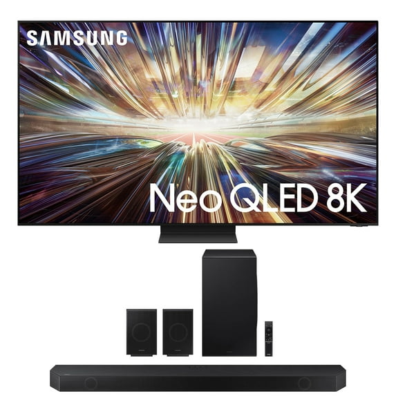 Samsung QN85QN850DFXZA 85 Inch Neo QLED 8K AI Upscaling Pro TV with a HW-Q990D 11.1.4ch Soundbar (2024)