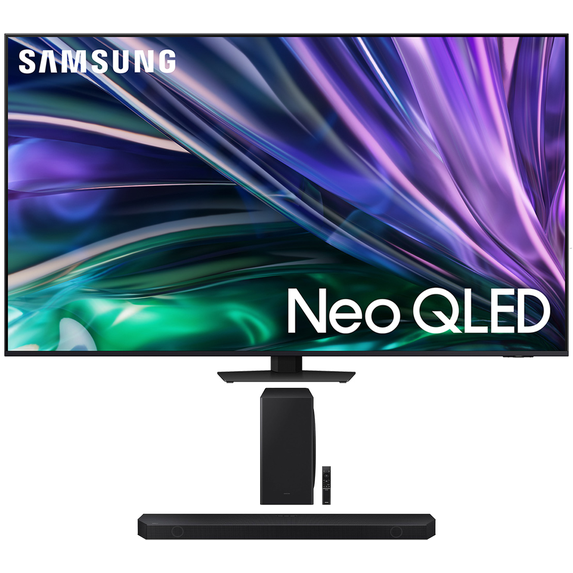 Samsung QN85QN85DBFXZA 85 Inch Neo QLED 4K Smart TV with Dolby Atmos with a Samsung HW-Q800D 5.1.2ch Soundbar and Subwoofer with Dolby Atmos (2024)