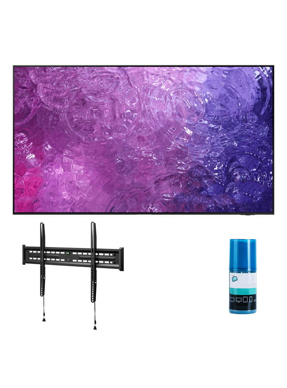 Samsung QN85QN90CAFXZA 85" Neo QLED Smart TV with 4K Upscaling with a Walts FIXED-MOUNT-43-90 TV Mount for 43"-90" Compatible TVs and Walts HDTV Screen Cleaner Kit (2023)