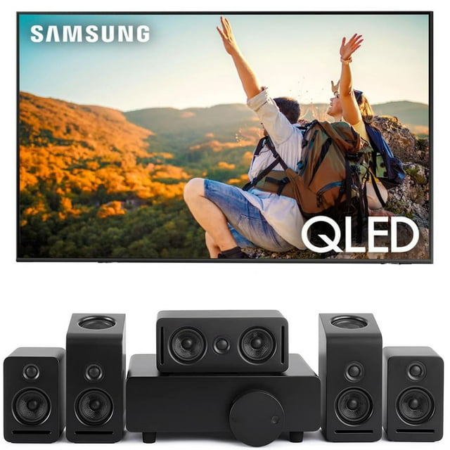 Samsung QN85QN90CAFXZA 85" Neo QLED Smart TV with 4K Upscaling with a Platin MONACO-5-1-2-SOUNDSEND 5.1.2Ch Speakers with WiSA SoundSend (2023)