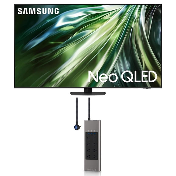 Samsung QN85QN90DAFXZA 85 Inch Neo QLED TV with 4K AI Upscaling and an Austere 5S-PS8-US1 V-Series 8-Outlet Power w/Omniport USB (2024)