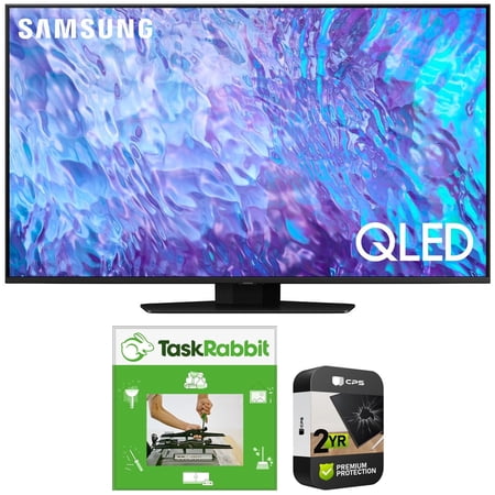 Samsung QN98Q80CA 98 Inch QLED 4K Smart TV (2023 Model) Bundle with TaskRabbit Installation Services and 2 YR CPS Enhanced Protection Pack