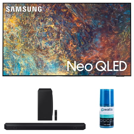 Samsung QN98QN90AA 98 Inch Neo QLED QN90 Series 4K Smart TV with a Samsung HW-Q800C 5.1.2ch Soundbar and Subwoofer with Dolby Atmos and Walts HDTV Screen Cleaner Kit (2021)