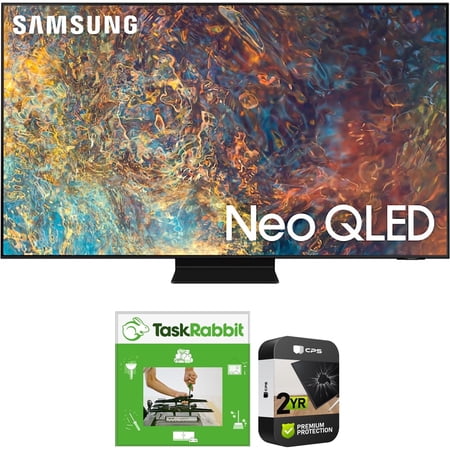 Samsung QN98QN90AAFXZA 98 Inch Neo QLED HDR 4K UHD Smart TV Bundle with TaskRabbit TV Installation/Wall Mounting Voucher and 2 YR CPS Enhanced Protection Pack