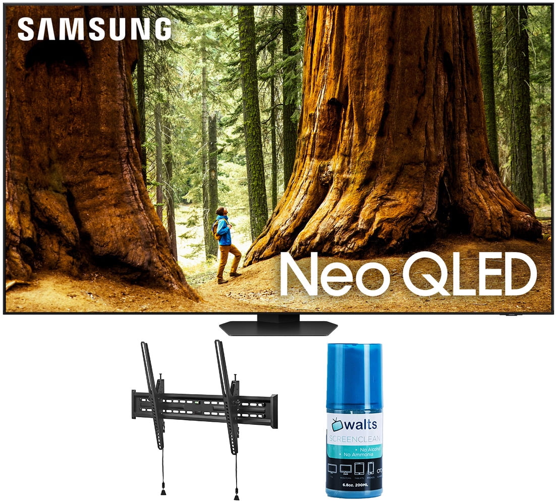 Samsung QN98QN90DAFXZA 98 Inch Neo QLED TV with 4K AI Upscaling with a Walts TV Large/Extra Large Tilt Mount for 43"-98" Compatible TV's and Walts HDTV Screen Cleaner Kit (2024)