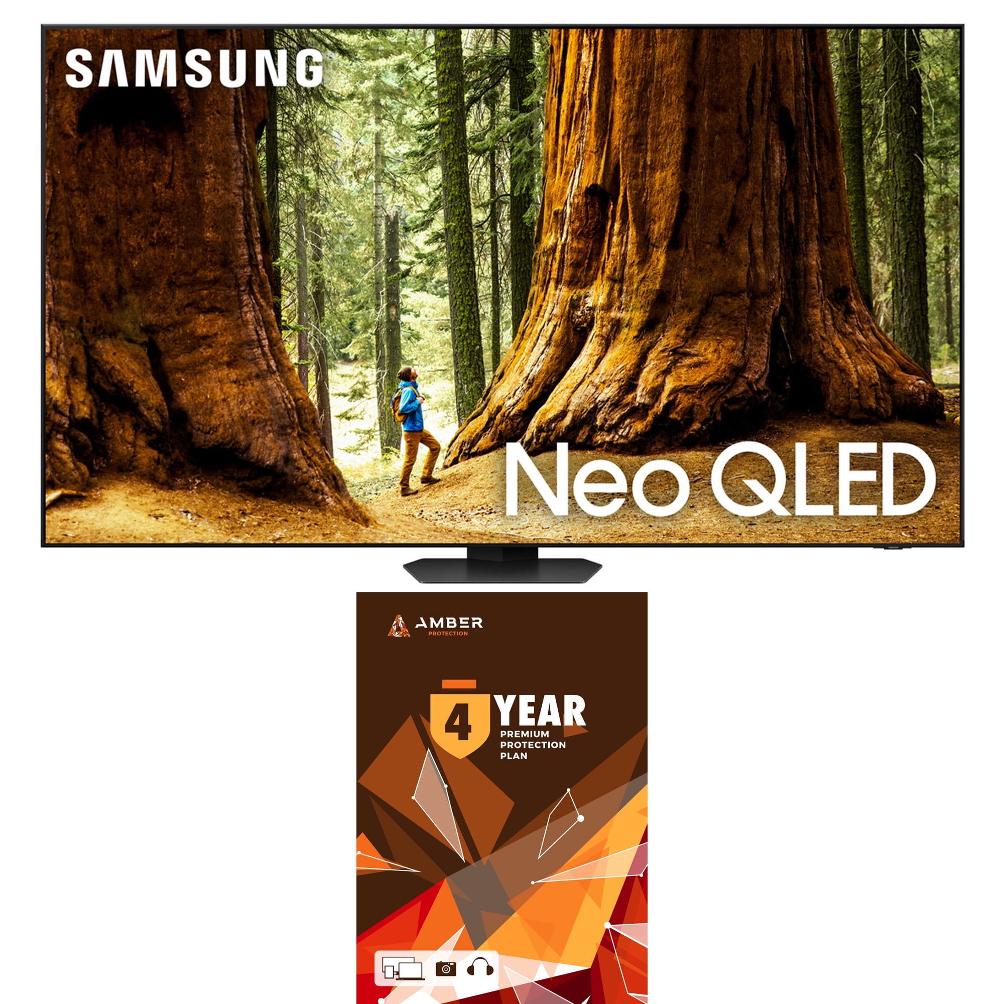 Samsung QN98QN90DAFXZA 98 Inch Neo QLED TV with 4K AI Upscaling and 4 Year Amber Protection Plan (2024)