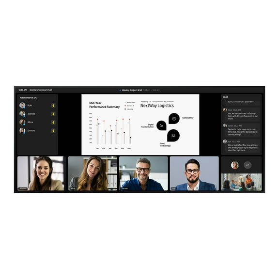 Samsung QP105DX-5K - 105" Diagonal Class (104.6" viewable) - QPDX-5K Series LED-backlit LCD display - digital signage - Tizen OS - 5K UHD (2160p) 5120 x 2160 - slate black